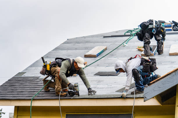 Professional Gutter Installation technician working in Glenville, WV